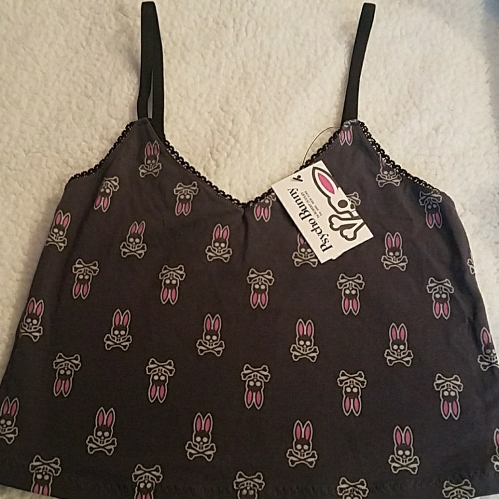 Psycho Bunny Printed Crop Sleep Tank - Picture 3 of 7